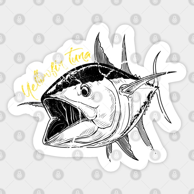 YellowFin Tuna Sticker by SpacoMakaco